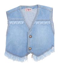 Chaleco Jean con flequillo