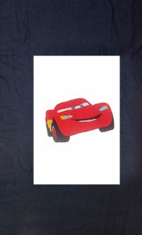 Acolchado Cars de Gabardina Bordado 1 Plaza y media