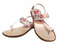Sandalia Ojota con Hebillas con flores 