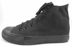 Medio Basket Lona Botita Bota Cordon Lisa