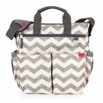 Bolso Maternal tipo Cartera Con Cambiador "Duo Chevron" Con Manijas, Tira ajustable y Tiras Para Cochecito 