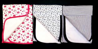 Manta algodon y polar estampada 