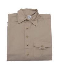Camisa Manga Larga de Gabardina Lisa