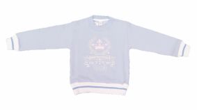 Buzo de Algodon Frizado Estampado Corona y Brillo