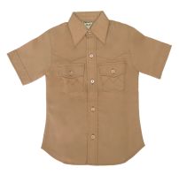 Camisa Manga Corta con Bolsillos Liso