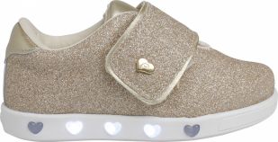 Zapatilla Velcro  Con Gliter/ Luz LED