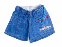 Short de Jean Bordado con Elastico 