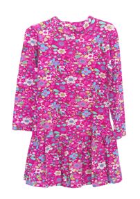 Vestido Modal Manga Larga Estampado Floreado