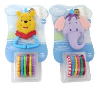Sonajero Cabeza y enganche con 6 argollitas Winnie Pooh 