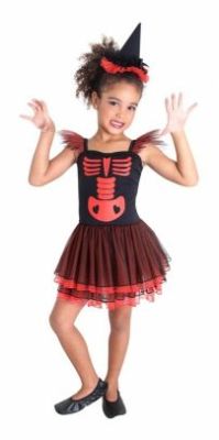 Disfraz Halloween Brujita Esqueleto Red 