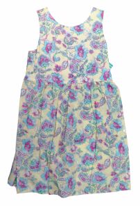 Vestido Solero Tela Plana Floreado 