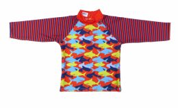 Remera Uv Lycra Manga Larga Estampado Tiburones