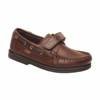 Zapato Nautico Colegial Con Velcro