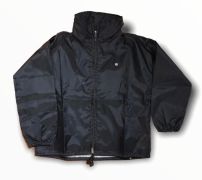 Campera Rompeviento  Silver con cierre y capucha 