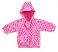 Campera de Plush "Dots" - Con Capucha - Con Botones - Con Pintitas 