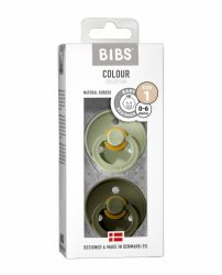 Chupete Bibs Colour Collection x 2 - Sage / Hunter Green - Tetina De Caucho Natural - Latex - 0-6 Meses