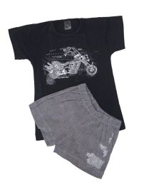 Pijama De Algodon Con Estampado Varon ( Remera-Short) 