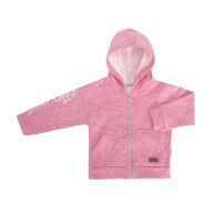 Campera con capucha friza marmoleada