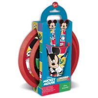 Set De Vajilla 5 Piezas Mickey Mouse - Plato Playo - Bowl - Vaso - Tenedor Y Cuchara 