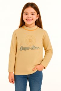 Buzo Polar con Flor y Estrellas Labradas