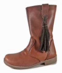 Titanitos Bota de montar con flecos cuero Erin