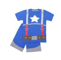  Pijama  Personaje Capitan America Short y Remera Manga Corta 